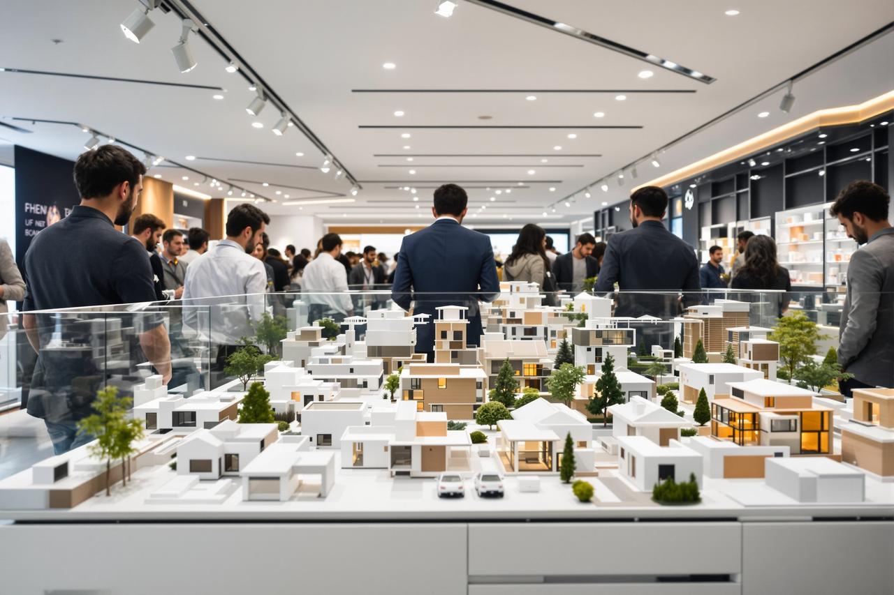 某城市放开限购后楼市火爆,售楼处通宵排队